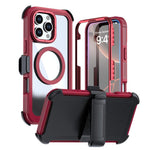 壓克力全覆蓋磁吸手機殼附背夾，適用於iPhone 17 Pro Max、iPhone 17 Pro、iPhone 17、iPhone Air、iPhone 16 Pro Max、iPhone 16 Pro