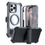 壓克力全覆蓋磁吸手機殼附背夾，適用於iPhone 17 Pro Max、iPhone 17 Pro、iPhone 17、iPhone Air、iPhone 16 Pro Max、iPhone 16 Pro