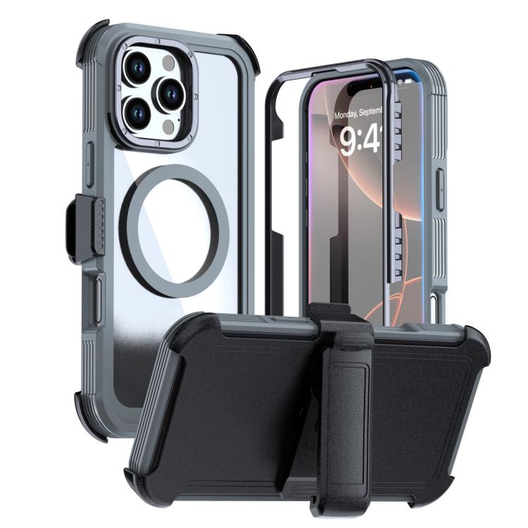 壓克力全覆蓋磁吸手機殼附背夾，適用於iPhone 17 Pro Max、iPhone 17 Pro、iPhone 17、iPhone Air、iPhone 16 Pro Max、iPhone 16 Pro