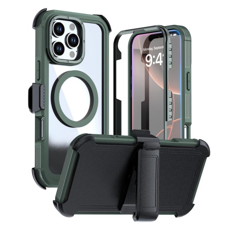 壓克力全覆蓋磁吸手機殼附背夾，適用於iPhone 17 Pro Max、iPhone 17 Pro、iPhone 17、iPhone Air、iPhone 16 Pro Max、iPhone 16 Pro