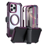 壓克力全覆蓋磁吸手機殼附背夾，適用於iPhone 17 Pro Max、iPhone 17 Pro、iPhone 17、iPhone Air、iPhone 16 Pro Max、iPhone 16 Pro