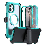 壓克力全覆蓋磁吸手機殼附背夾，適用於iPhone 16 Plus、iPhone 16、iPhone 15 Pro Max、iPhone 15 Pro、iPhone 15 Plus / 14 Plus、iPhone 15
