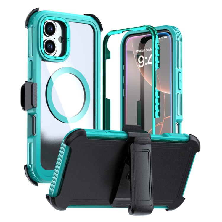 壓克力全覆蓋磁吸手機殼附背夾，適用於iPhone 16 Plus、iPhone 16、iPhone 15 Pro Max、iPhone 15 Pro、iPhone 15 Plus / 14 Plus、iPhone 15