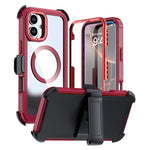 壓克力全覆蓋磁吸手機殼附背夾，適用於iPhone 16 Plus、iPhone 16、iPhone 15 Pro Max、iPhone 15 Pro、iPhone 15 Plus / 14 Plus、iPhone 15