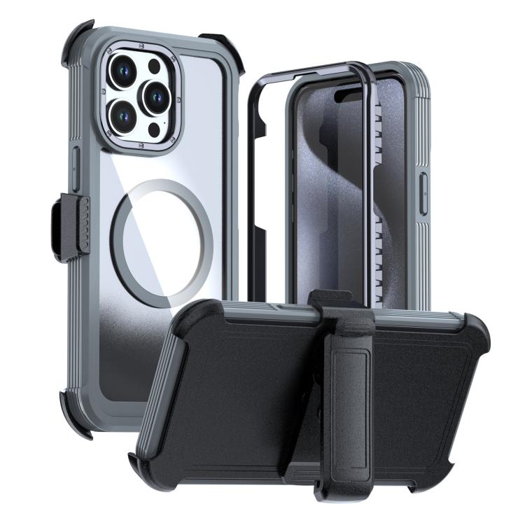 壓克力全覆蓋磁吸手機殼附背夾，適用於iPhone 16 Plus、iPhone 16、iPhone 15 Pro Max、iPhone 15 Pro、iPhone 15 Plus / 14 Plus、iPhone 15