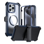 壓克力全覆蓋磁吸手機殼附背夾，適用於iPhone 16 Plus、iPhone 16、iPhone 15 Pro Max、iPhone 15 Pro、iPhone 15 Plus / 14 Plus、iPhone 15