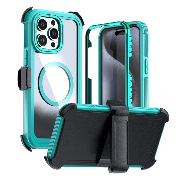 壓克力全覆蓋磁吸手機殼附背夾，適用於iPhone 16 Plus、iPhone 16、iPhone 15 Pro Max、iPhone 15 Pro、iPhone 15 Plus / 14 Plus、iPhone 15