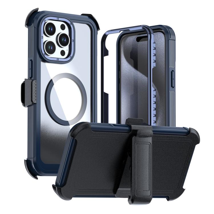 壓克力全覆蓋磁吸手機殼附背夾，適用於iPhone 16 Plus、iPhone 16、iPhone 15 Pro Max、iPhone 15 Pro、iPhone 15 Plus / 14 Plus、iPhone 15
