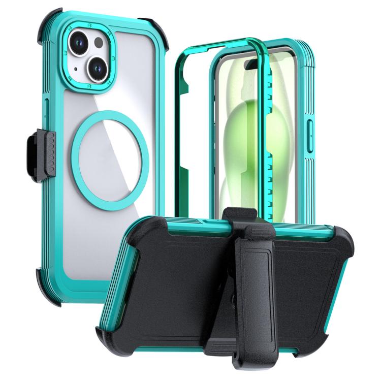 壓克力全覆蓋磁吸手機殼附背夾，適用於iPhone 16 Plus、iPhone 16、iPhone 15 Pro Max、iPhone 15 Pro、iPhone 15 Plus / 14 Plus、iPhone 15