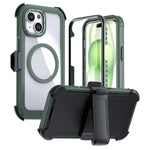 壓克力全覆蓋磁吸手機殼附背夾，適用於iPhone 16 Plus、iPhone 16、iPhone 15 Pro Max、iPhone 15 Pro、iPhone 15 Plus / 14 Plus、iPhone 15