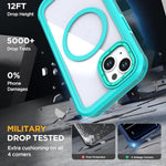 壓克力全覆蓋磁吸手機殼附背夾，適用 iPhone 14 / 13，iPhone 14 Pro，iPhone 14 Pro Max，iPhone 13 Pro Max，iPhone 13 Pro，iPhone 12 / 12 Pro