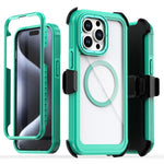壓克力全覆蓋磁吸手機殼附背夾，適用 iPhone 14 / 13，iPhone 14 Pro，iPhone 14 Pro Max，iPhone 13 Pro Max，iPhone 13 Pro，iPhone 12 / 12 Pro