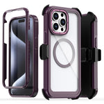 壓克力全覆蓋磁吸手機殼附背夾，適用 iPhone 14 / 13，iPhone 14 Pro，iPhone 14 Pro Max，iPhone 13 Pro Max，iPhone 13 Pro，iPhone 12 / 12 Pro