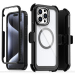 壓克力全覆蓋磁吸手機殼附背夾，適用 iPhone 14 / 13，iPhone 14 Pro，iPhone 14 Pro Max，iPhone 13 Pro Max，iPhone 13 Pro，iPhone 12 / 12 Pro