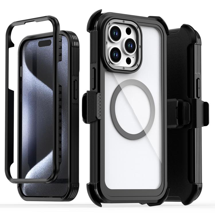 壓克力全覆蓋磁吸手機殼附背夾，適用 iPhone 14 / 13，iPhone 14 Pro，iPhone 14 Pro Max，iPhone 13 Pro Max，iPhone 13 Pro，iPhone 12 / 12 Pro