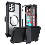 壓克力全覆蓋磁吸手機殼附背夾，適用 iPhone 14 / 13，iPhone 14 Pro，iPhone 14 Pro Max，iPhone 13 Pro Max，iPhone 13 Pro，iPhone 12 / 12 Pro