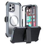 壓克力全覆蓋磁吸手機殼附背夾，適用 iPhone 14 / 13，iPhone 14 Pro，iPhone 14 Pro Max，iPhone 13 Pro Max，iPhone 13 Pro，iPhone 12 / 12 Pro