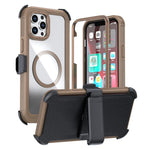 壓克力全覆蓋磁吸手機殼附背夾，適用 iPhone 14 / 13，iPhone 14 Pro，iPhone 14 Pro Max，iPhone 13 Pro Max，iPhone 13 Pro，iPhone 12 / 12 Pro