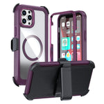 壓克力全覆蓋磁吸手機殼附背夾，適用 iPhone 14 / 13，iPhone 14 Pro，iPhone 14 Pro Max，iPhone 13 Pro Max，iPhone 13 Pro，iPhone 12 / 12 Pro