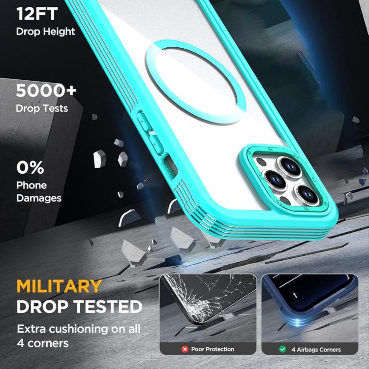 壓克力全覆蓋磁吸手機殼附背夾，適用於iPhone 12 Pro Max