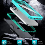 壓克力全覆蓋磁吸手機殼附背夾，適用於iPhone 12 Pro Max