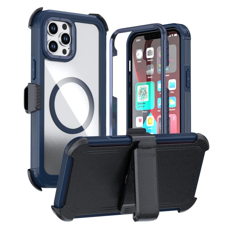 壓克力全覆蓋磁吸手機殼附背夾，適用於iPhone 12 Pro Max