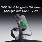 ROCK W56 3合1磁吸無線充電器，支援Qi2.2 25W，W56