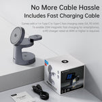ROCK W56 3合1磁吸無線充電器，支援Qi2.2 25W，W56