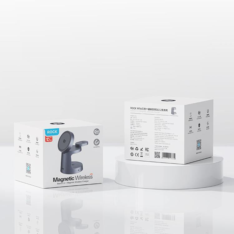ROCK W56 3合1磁吸無線充電器，支援Qi2.2 25W，W56
