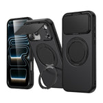ShellGod 磁吸旋轉支架鏡頭保護PC TPU混合手機殼，適用於iPhone 17 Pro Max、iPhone 17 Pro