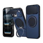 ShellGod 磁吸旋轉支架鏡頭保護PC TPU混合手機殼，適用於iPhone 17 Pro Max、iPhone 17 Pro