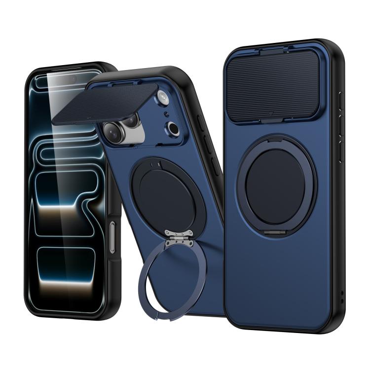 ShellGod 磁吸旋轉支架鏡頭保護PC TPU混合手機殼，適用於iPhone 17 Pro Max、iPhone 17 Pro