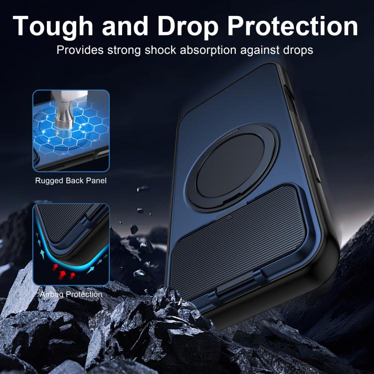 ShellGod 磁吸旋轉支架鏡頭保護PC TPU混合手機殼，適用於iPhone 17 Pro Max、iPhone 17 Pro
