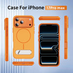 雙色仿原裝磁吸手機殼附支架，適用於 iPhone 17 Pro Max、iPhone 17 Pro