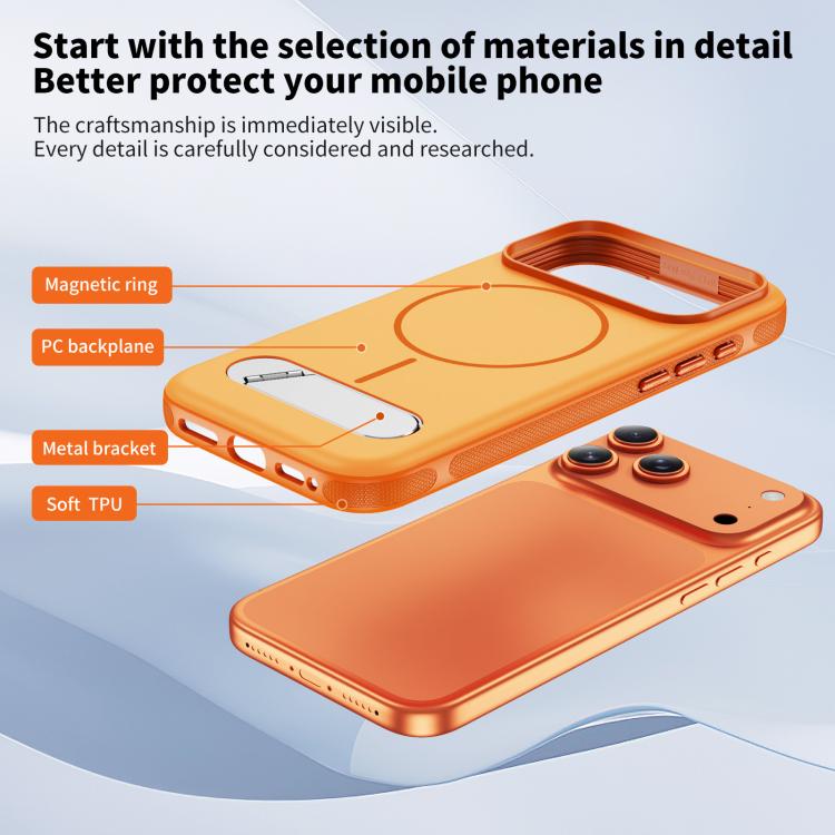 雙色仿原裝磁吸手機殼附支架，適用於 iPhone 17 Pro Max、iPhone 17 Pro