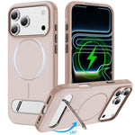 雙色仿原裝磁吸手機殼附支架，適用於 iPhone 17 Pro Max、iPhone 17 Pro