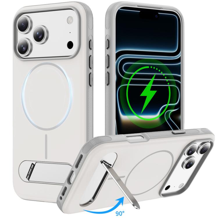 雙色仿原裝磁吸手機殼附支架，適用於 iPhone 17 Pro Max、iPhone 17 Pro