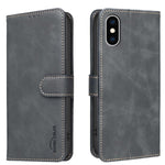 純色小牛皮紋理 RFID 素皮手機殼，適用於 iPhone XS Max、iPhone 6 Plus/7 Plus/8 Plus、iPhone 6 / 7 / 8