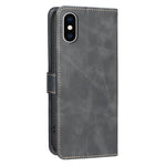 純色小牛皮紋理 RFID 素皮手機殼，適用於 iPhone XS Max、iPhone 6 Plus/7 Plus/8 Plus、iPhone 6 / 7 / 8