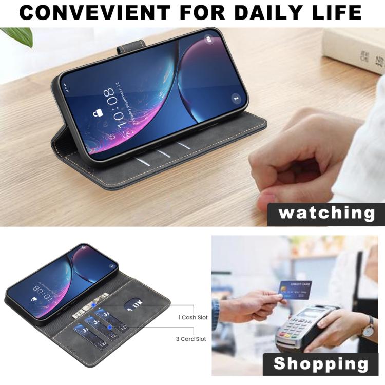 純色小牛皮紋理 RFID 素皮手機殼，適用於 iPhone XS Max、iPhone 6 Plus/7 Plus/8 Plus、iPhone 6 / 7 / 8
