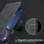 純色小牛皮紋理 RFID 素皮手機殼，適用於 iPhone XS Max、iPhone 6 Plus/7 Plus/8 Plus、iPhone 6 / 7 / 8