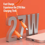 DUX DUCIS SILI系列 27W Type-C轉8 Pin矽膠數據線，長度：1米，Type-C轉8 Pin