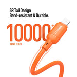 DUX DUCIS SILI系列 27W Type-C轉8 Pin矽膠數據線，長度：1米，Type-C轉8 Pin
