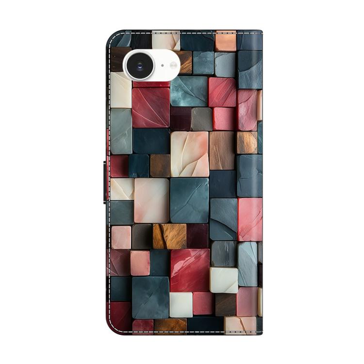 水晶般彩繪素食皮革手機殼，適用於 iPhone 17e / 16e、iPhone 17 Pro Max、iPhone 17 Pro、iPhone 17