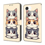 水晶般彩繪素食皮革手機殼，適用於 iPhone 17e / 16e、iPhone 17 Pro Max、iPhone 17 Pro、iPhone 17