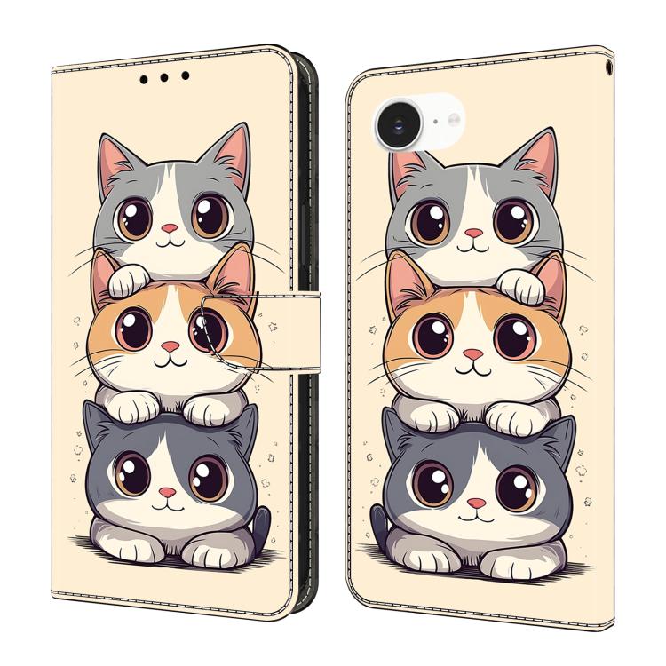 水晶般彩繪素食皮革手機殼，適用於 iPhone 17e / 16e、iPhone 17 Pro Max、iPhone 17 Pro、iPhone 17