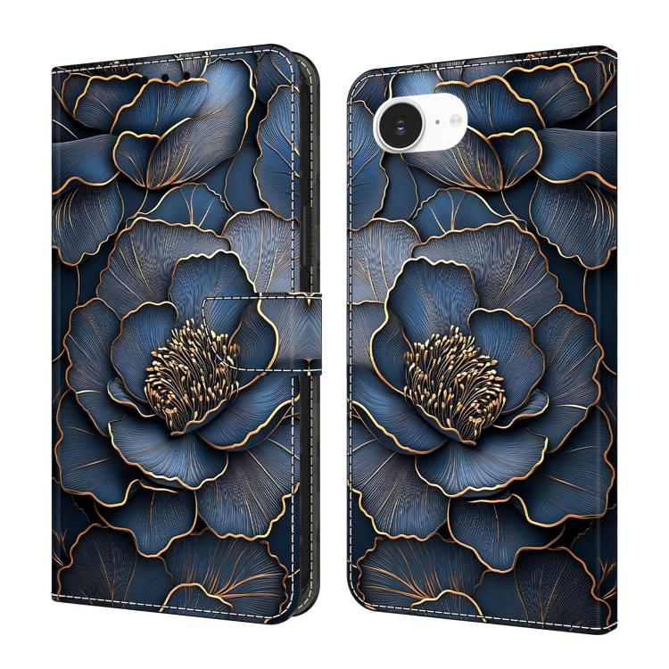 水晶般彩繪素食皮革手機殼，適用於 iPhone 17e / 16e、iPhone 17 Pro Max、iPhone 17 Pro、iPhone 17