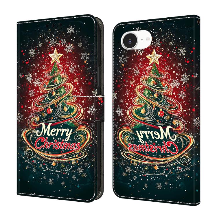 水晶般彩繪素食皮革手機殼，適用於 iPhone 17e / 16e、iPhone 17 Pro Max、iPhone 17 Pro、iPhone 17