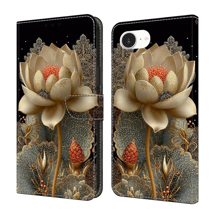 水晶般彩繪素食皮革手機殼，適用於 iPhone 17e / 16e、iPhone 17 Pro Max、iPhone 17 Pro、iPhone 17