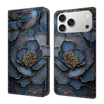 水晶般彩繪素食皮革手機殼，適用於 iPhone 17e / 16e、iPhone 17 Pro Max、iPhone 17 Pro、iPhone 17